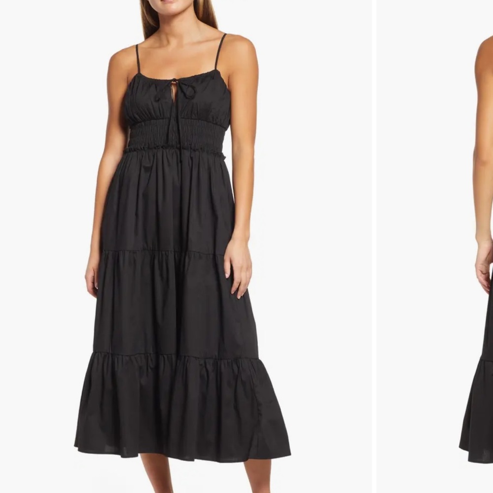 WAYF Black Tiered dress